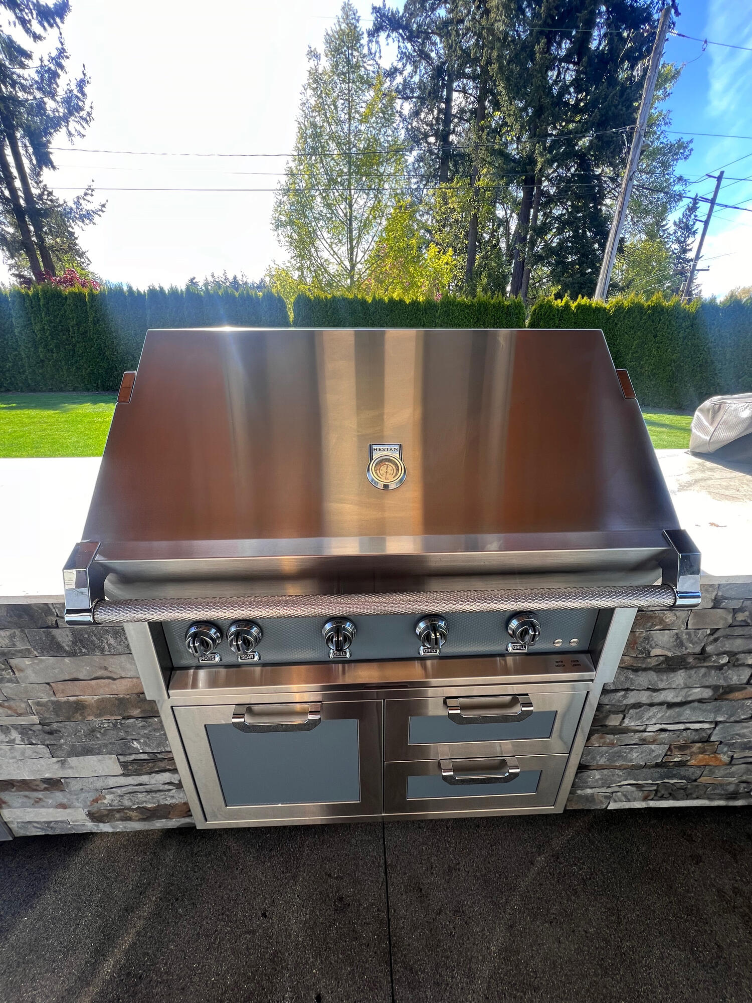 built-in grill cleaning